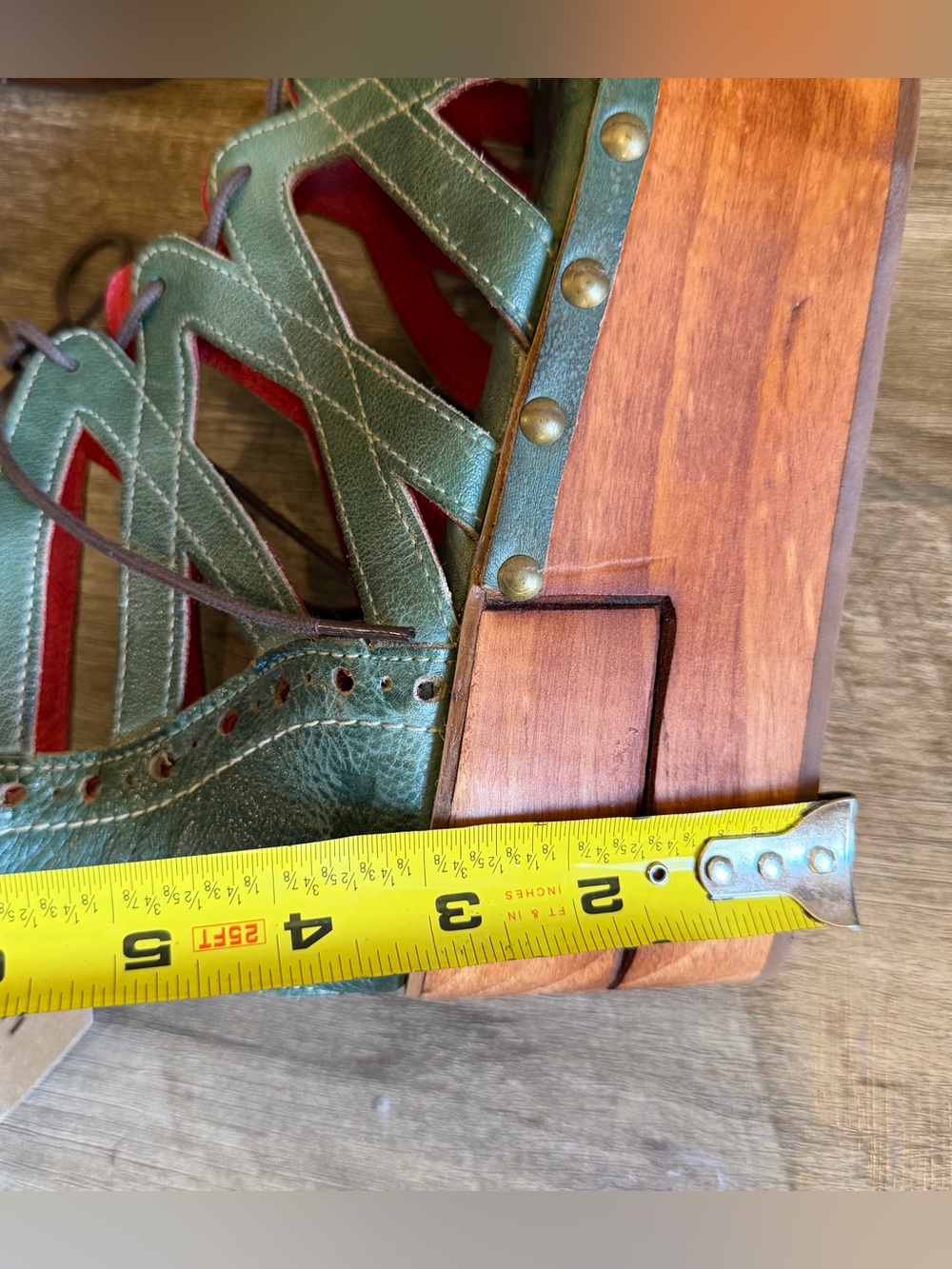 NWT Bed Stu Shirin Wooden Platform Leather Sandals Womens Size 10 - Picture 16 of 16